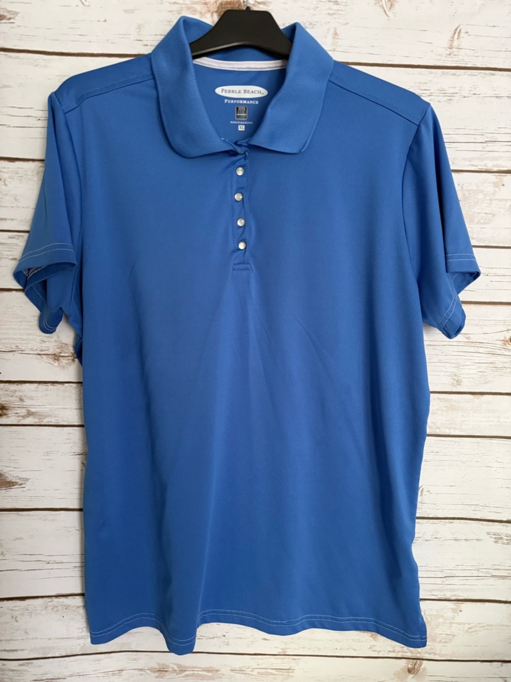 Pebble Beach Women’s Polo Golf Shirts 1 Red 1 Blue Short Sleeve Bundle of Two XL - Picture 10 of 14